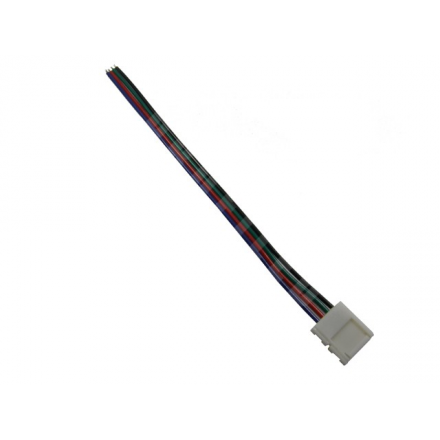 Złączka click jednostronna 4 PIN 10mm do taśm LED wielokolorowych