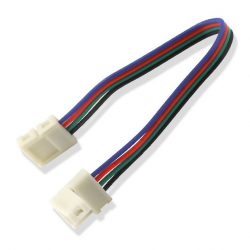 Złączka click dwustronna 4 PIN 10mm do taśm LED wielokolorowych