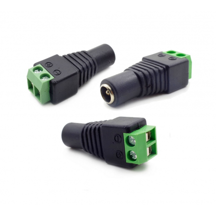 Złączka DC gniazdo zasilające 2,1/5,5 LED żeńskie
