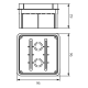 ELEKTRO-PLAST Puszka instalacyjna P/T 96×96 z pokrywą IP40 czarna 11.3