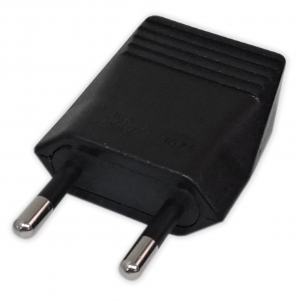 Wtyczka prosta PŁASKA b/u 10A 250V ZN-11 czarna