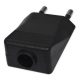 Wtyczka prosta PŁASKA b/u 10A 250V ZN-11 czarna