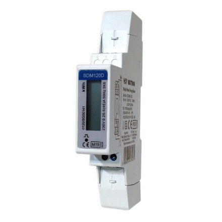 VCX Licznik energii elektrycznej na szynę cyfrowy 1F 5(45)A SDM120D (MID)