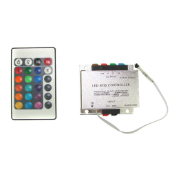 Bowi Sterownik do taśm LED RGB 216W/432W 18A na podczerwień z pilotem 24 klawisze ALU