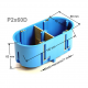 SIMET Puszka podtynkowa MULTIBOX do pustych ścian GK 2x⌀60mm P2x60D 32092203