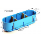 SIMET Puszka podtynkowa GŁĘBOKA do pustych ścian GK 3x⌀60mm P3x60D 32104203