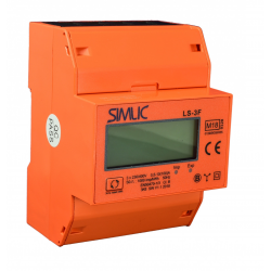 SIMET SIMLIC Licznik energii elektrycznej na szynę cyfrowy MID 3F 10(100)A 400V LS-3F