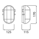 Oprawa stała OVAL 60 7040 T/P E27