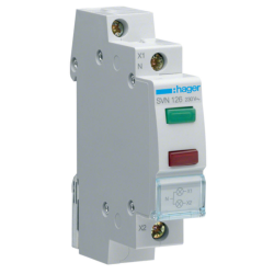 HAGER Lampka sygnalizacyjna LED zielona + czerwona 230VAC SVN126