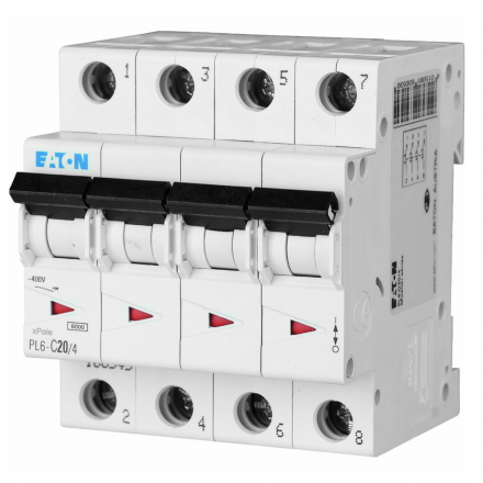 EATON Wyłącznik nadprądowy 4P C20A 6kA PL6-C20/4 166522