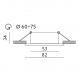 Oprawa oprawka halogenowa okrągła stała satyna