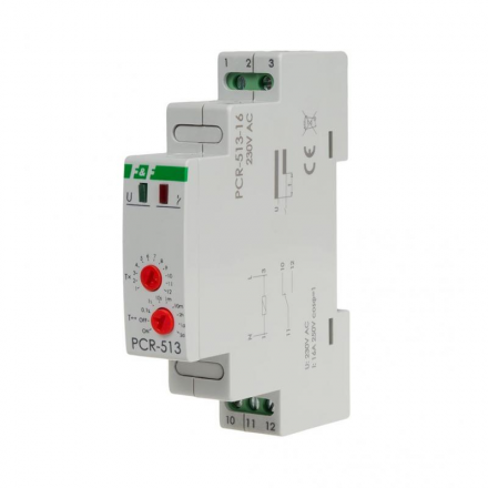 F&F Przekaźnik czasowy 1P 16A 230V PCR-513-16