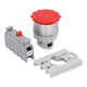 SPAMEL Przycisk sterowniczy 22mm czerwony bez samopowrotu 1R SP22-B-01