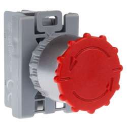 SPAMEL Przycisk sterowniczy 22mm czerwony bez samopowrotu 1R SP22-B-01