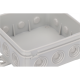 SPAMEL Puszka odgałęźna naścienna szara - 85 x 85 x 40 mm E113