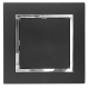 TIMEX MAGIC Wyłącznik pojedynczy z ramką czarny mat MAGIC chromowany ornament (przykład) 