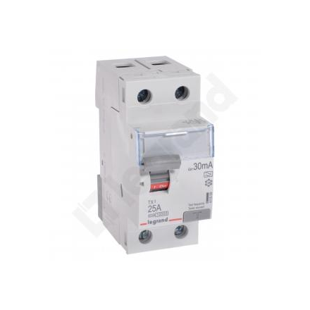 Legrand Wyłącznik różnicowoprądowy 2P 25A 0,03A typ A TX³ 411559