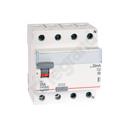 Legrand Wyłącznik różnicowoprądowy 4P 25A 0,03A typ A P304 TX3 411707