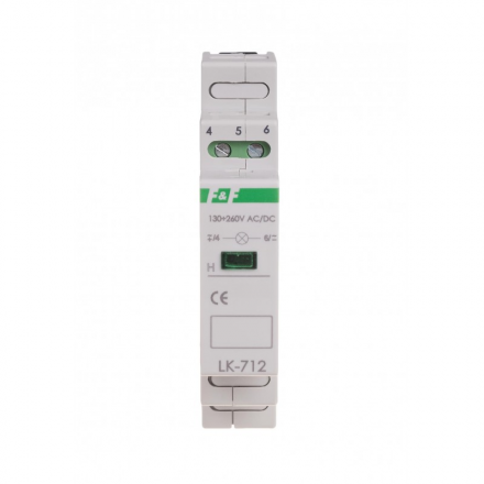 F&F Lampka sygnalizacyjna LK-712G 130-260 V AC/DC