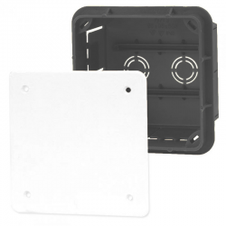 ELEKTRO-PLAST Puszka instalacyjna P/T 96×96 z pokrywą IP40 czarna 11.3