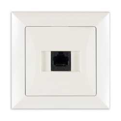TIMEX OPAL Gniazdo komputerowe RJ45 8pin zacisk krone LSA+ białe GTP-12 Op BI