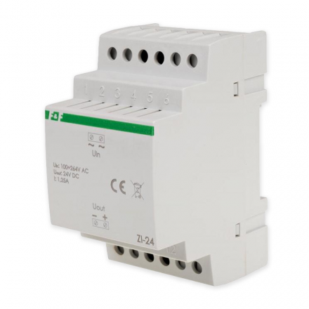 F&F Zasilacz impulsowy na szynę 1,25A/30W 24V DC ZI-24