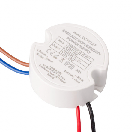 ECOLIGHT Zasilacz Dopuszkowy 20W 12V 1,67A EC79127