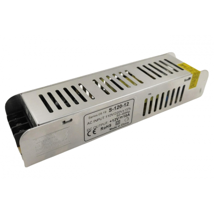 ZASILACZ MODUŁOWY INSTALACYJNY 10A 120W 12V DO TAŚM I ŻARÓWEK LED
