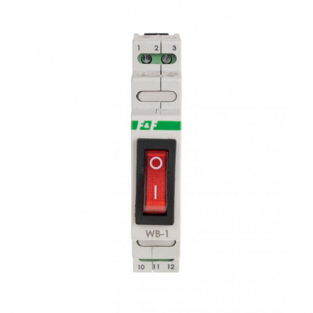 F&F Przełącznik dwupozycyjny podświetlany 230V WB-1R