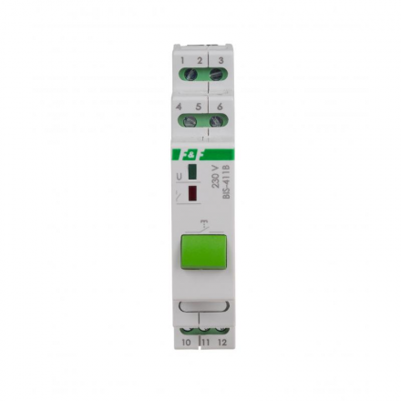 F&F Przekaźnik impulsowy bistabilny z przyciskiem 16A 230V BIS-411B