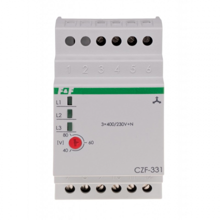 F&F Czujnik zaniku i asymetrii faz 2P 2x8A CZF-331