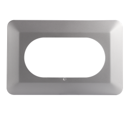 ZAMEL Osłona ścienna wyłącznika/gniazda PODWÓJNA srebrna OSX-220-SRB