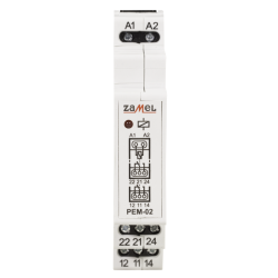 ZAMEL Przekaźnik elektromagnetyczny na szynę 2x8A 230V PEM-02/230