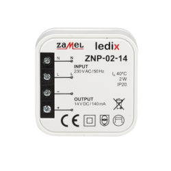 ZAMEL LEDIX Zasilacz LED dopuszkowy 14V 2W ZNP-02-14