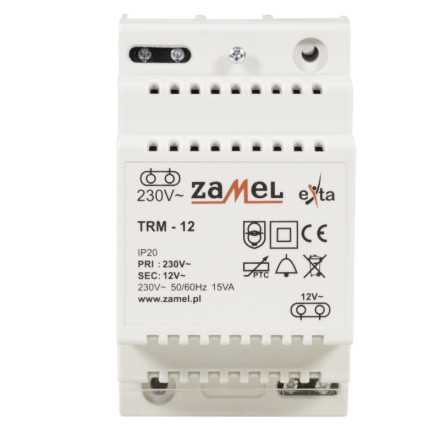 ZAMEL EXTA Transformator do dzwonka 230/12V TRM-12