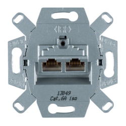 BERKER one.platform Mechanizm gniazdo komputerowe 2xRJ45 kat.6a 4587
