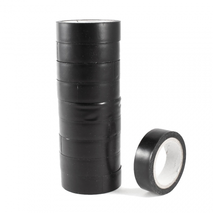 Taśma izolacyjna PCV 15mm 10m czarna 10 szt.