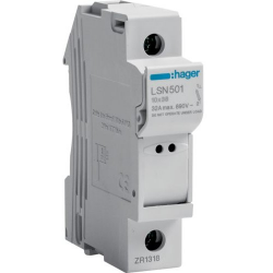 HAGER Modułowa podstawa bezpiecznikowa 1P 10x38mm 32A 690 V AC LSN501