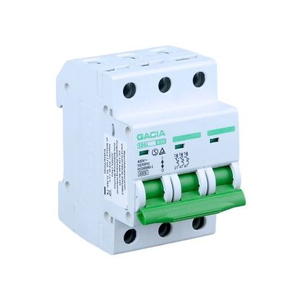GACIA Wyłącznik nadprądowy SB6L B 3P 16A 6kA AC