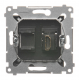 SIMON 54 Gniazdo HDMI do ramki antracyt DGHDMI.01/48