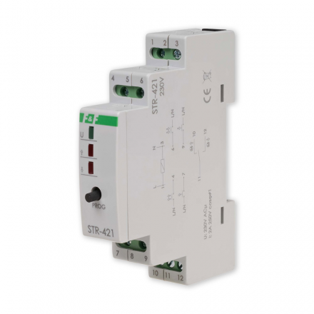 F&F Sterownik roletowy dwuprzyciskowy na szynę 230V STR-421