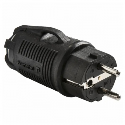 FAMATEL Wtyczka hermetyczna gumowa IP54 z uziemieniem UNI-SCHUKO 16A 250V 1167