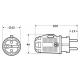 FAMATEL Wtyczka hermetyczna gumowa IP54 z uziemieniem UNI-SCHUKO 16A 250V 1167