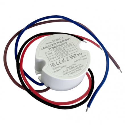 ECOLIGHT Zasilacz do puszki IP20 2,08A/25W 12V LED CCTV RTV