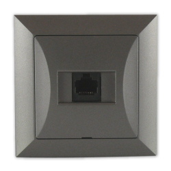 TIMEX OPAL Gniazdo komputerowe RJ45 8pin zacisk krone LSA+ grafit GTP-12 Op GR