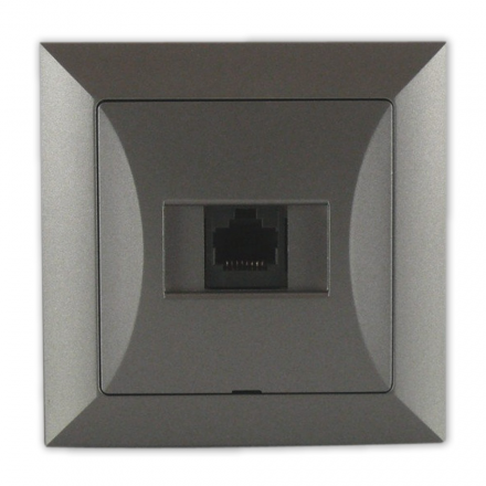 TIMEX OPAL Gniazdo komputerowe RJ45 8pin zacisk krone LSA+ grafit