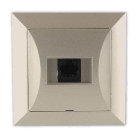 TIMEX OPAL Gniazdo komputerowe RJ45 8pin zacisk krone LSA+ satyna GTP - 12Op PI