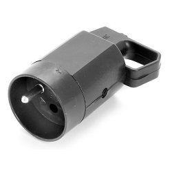 ViPlast Gniazdo przenośne z uchwytem i uziemieniem 16A 250V czarne 315-05