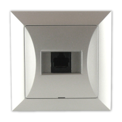 TIMEX OPAL Gniazdo komputerowe RJ45 8pin zacisk krone LSA+ srebrne GTP-12 Op SR