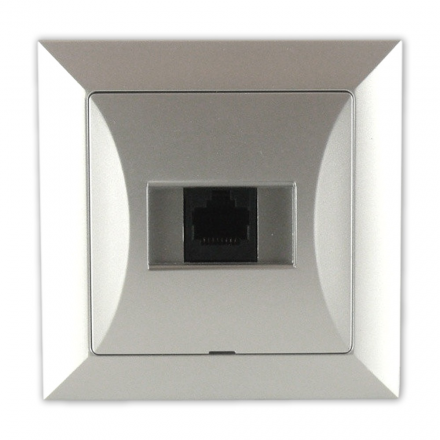 TIMEX OPAL Gniazdo komputerowe RJ45 8pin zacisk krone LSA+ satyna GTP - 12Op SR